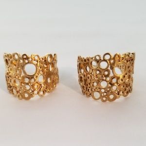 Alexis Bittar Gold Klimt Hoop Earrings